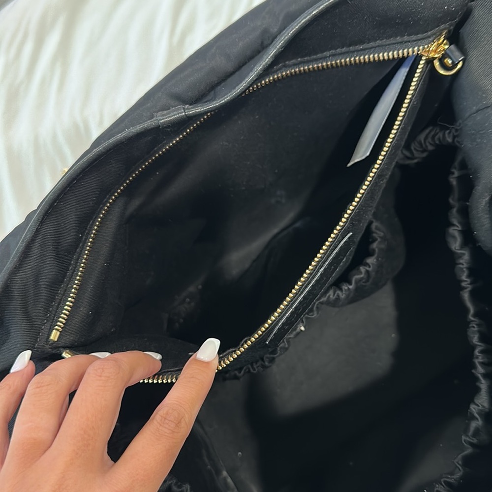 Burberry Black Quilted Nylon Baby Bag with Gold Hardware - Picture 9 of 16